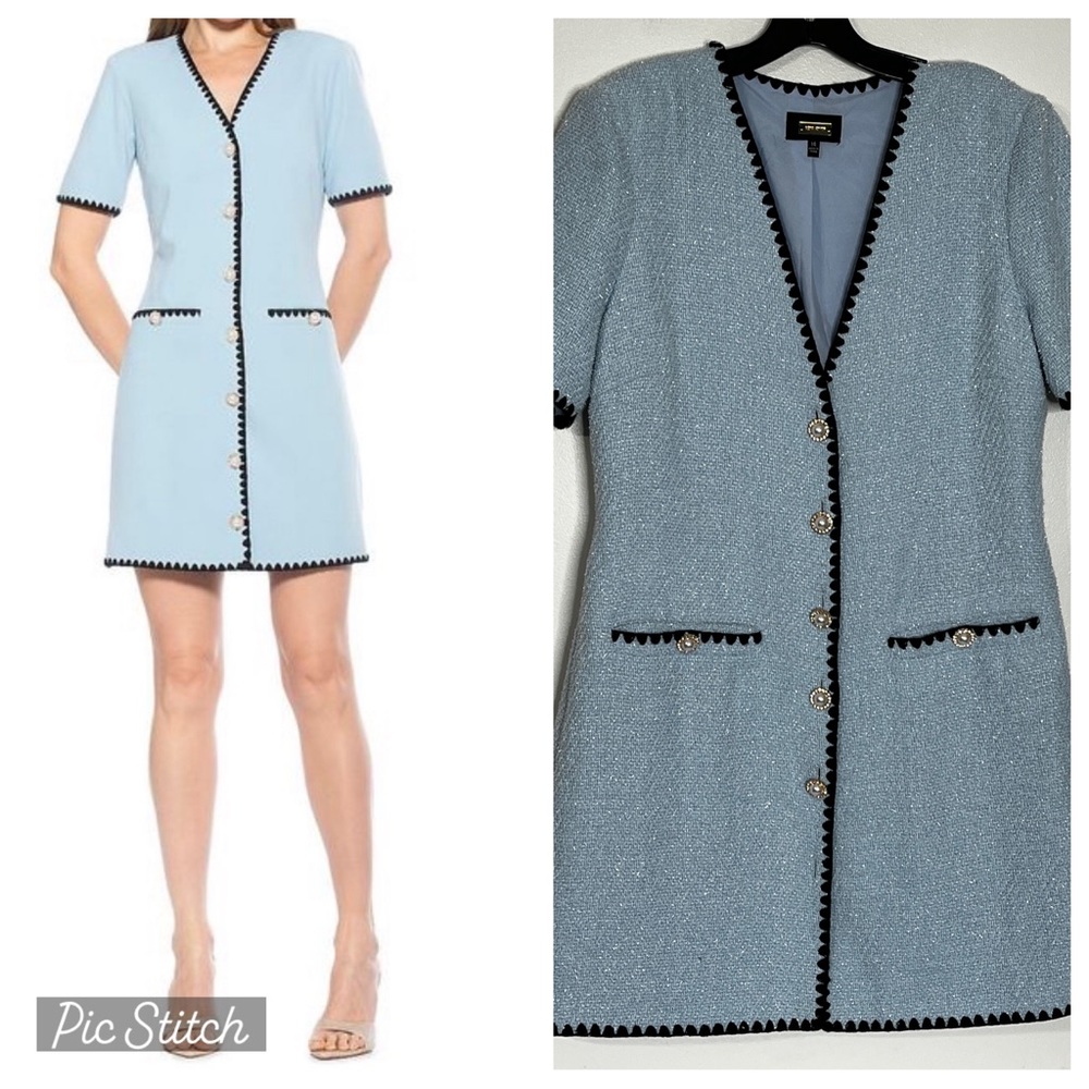 Alexia Admor Women's Black Jaiya Crepe Mini Shirt Dress Size 14